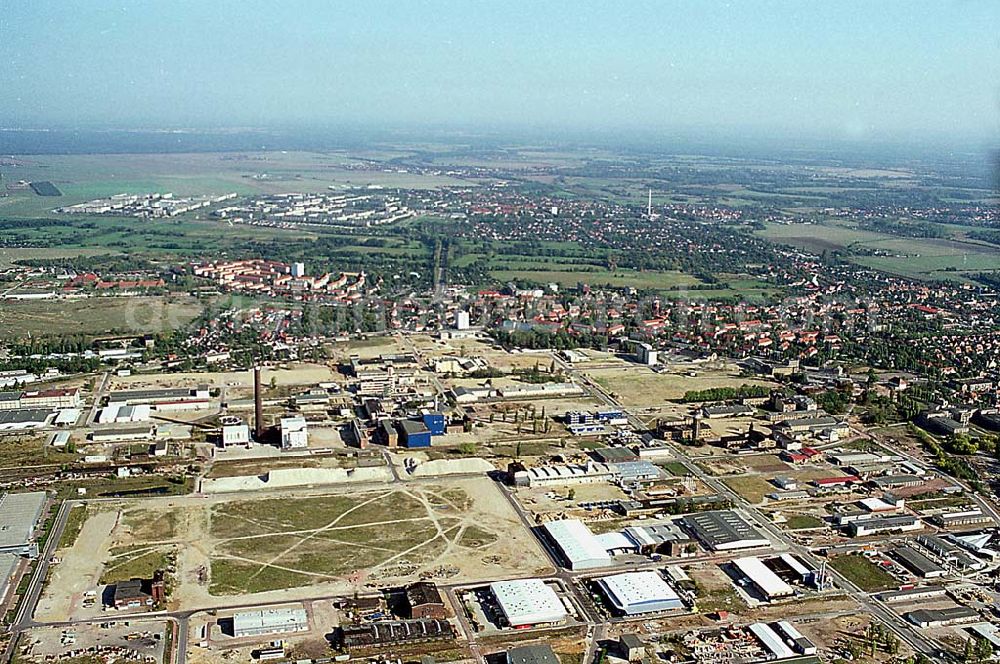 Aerial photograph Bitterfeld/ Sachsen-Anhalt - Industriegebiet Südwest