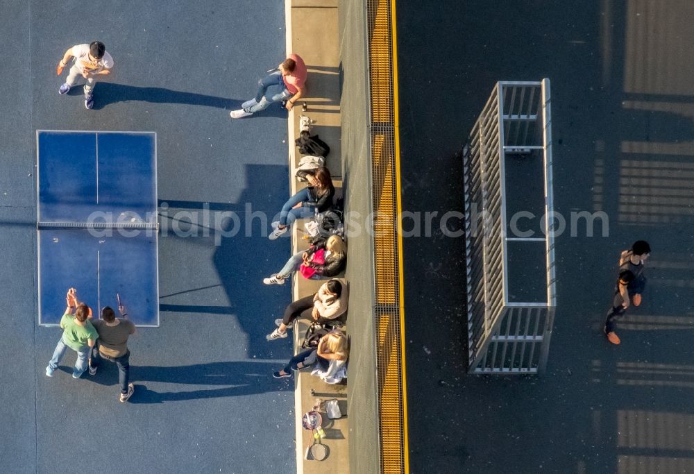 Aerial image Hamm - Blue tennis court Leisure Centre Lippe Hamm - Franz shaft in Hamm in North Rhine-Westphalia