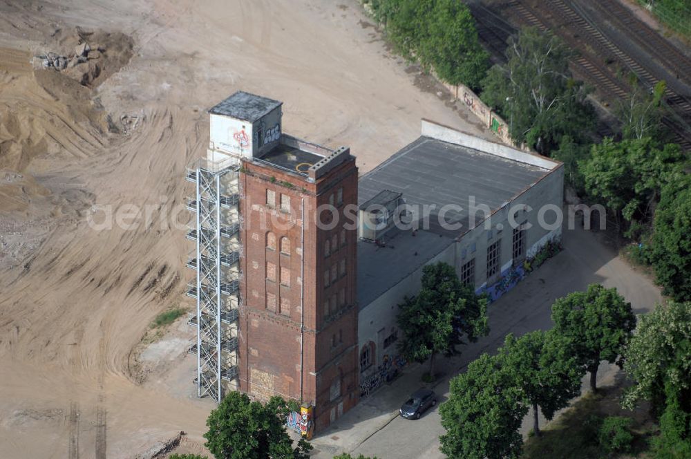 DESSAU - ROßLAU from above - Blick auf das abgerissene und beräumte Industriegelände an der Elisabethstraße in Dessau- Roßlau.