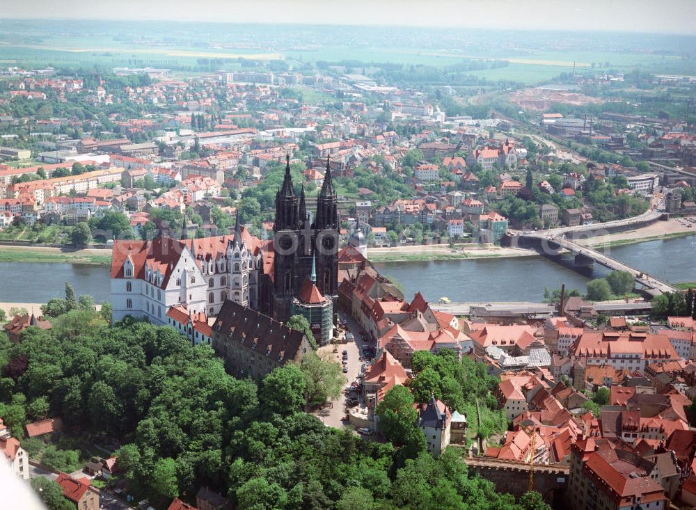 Meißen / Sachs. from above - Albrechtsburg in Meißen - Sachsen.