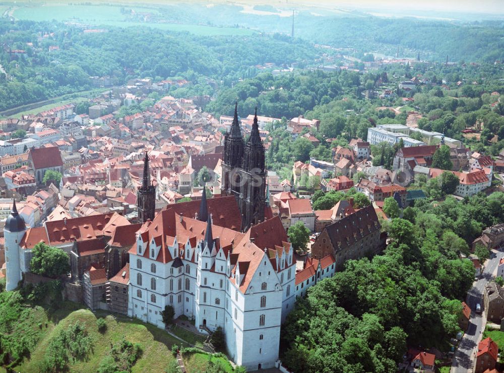 Meißen / Sachs. from the bird's eye view: Albrechtsburg in Meißen - Sachsen.