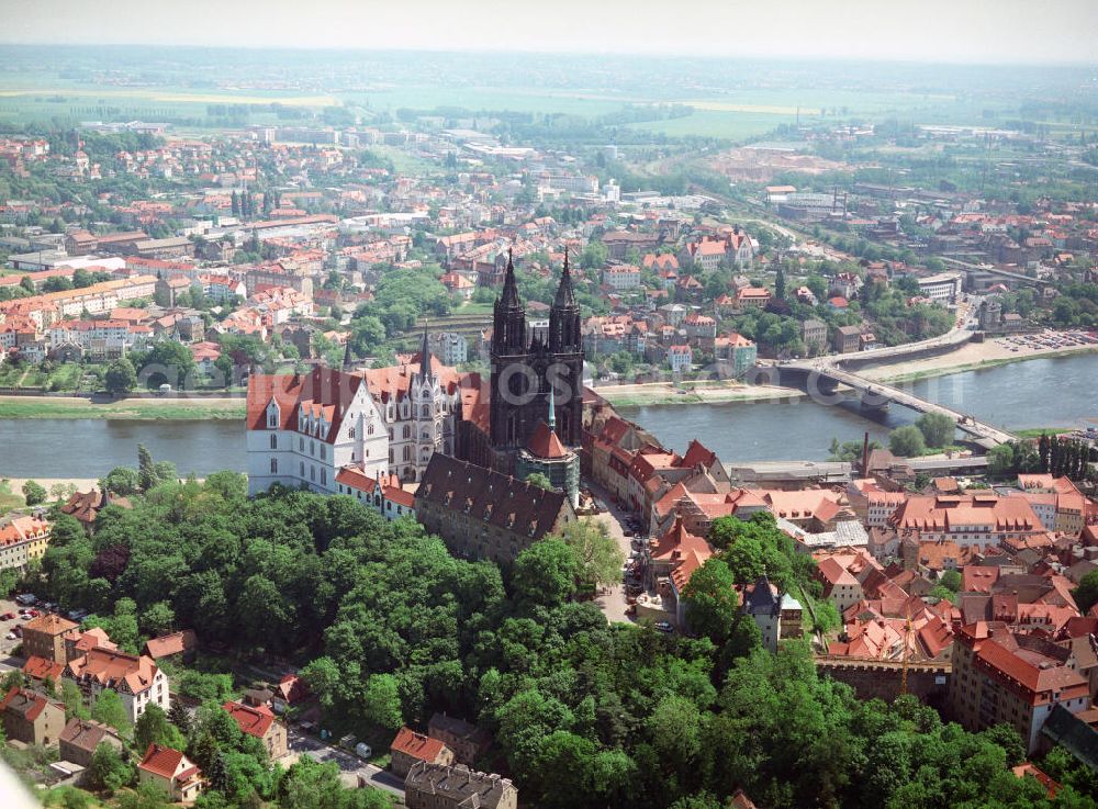 Aerial photograph Meißen / Sachs. - Albrechtsburg in Meißen - Sachsen.