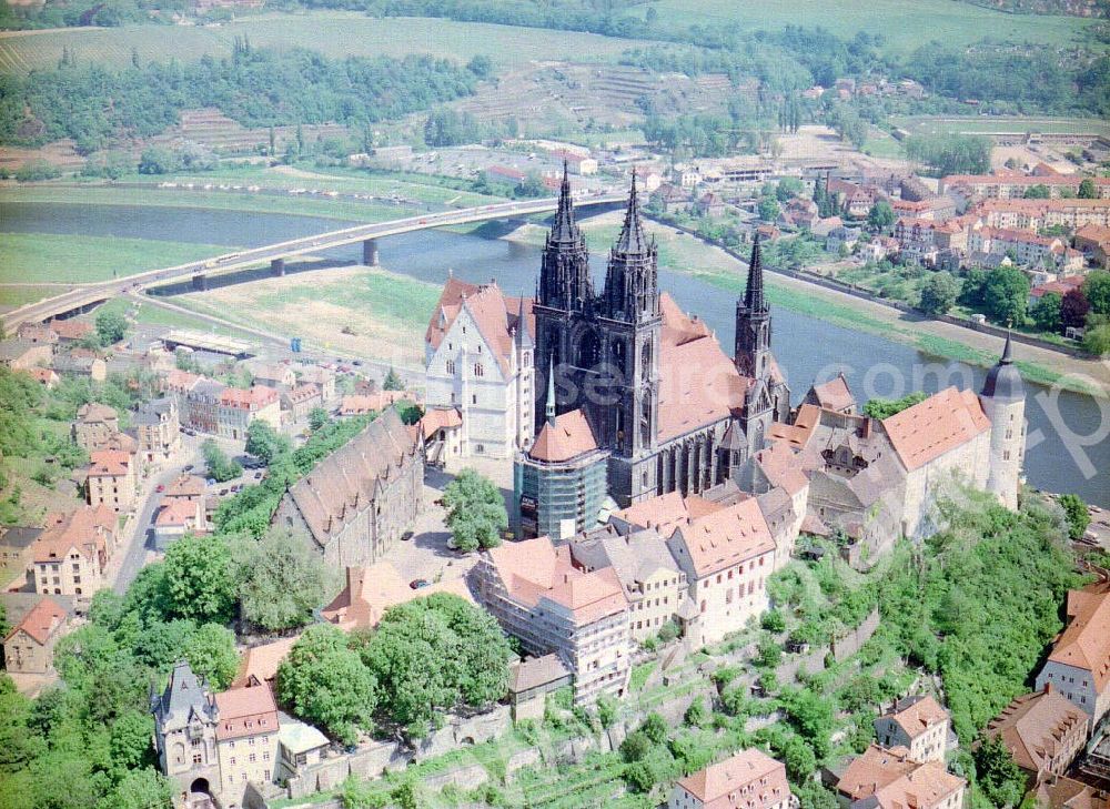 Meißen / Sachs. from above - Albrechtsburg in Meißen - Sachsen.