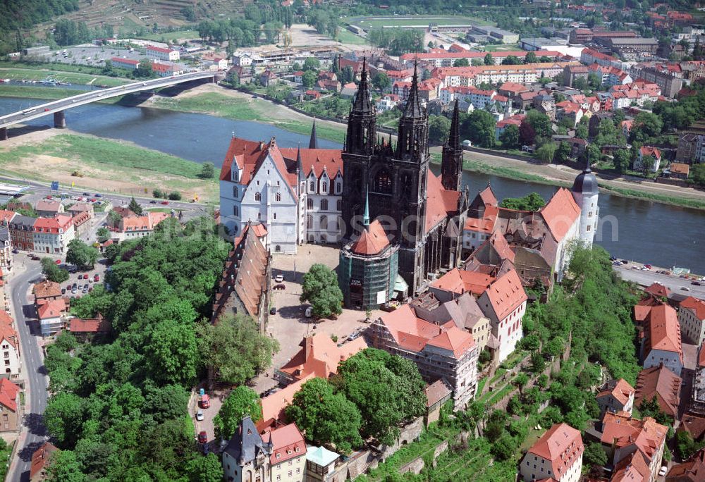 Aerial image Meißen / Sachs. - Albrechtsburg in Meißen - Sachsen.