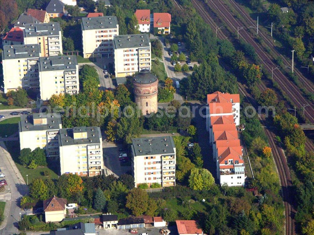 Aerial image Frankfurt / Oder - Alter Wasserturm in Frankfurt / Oder