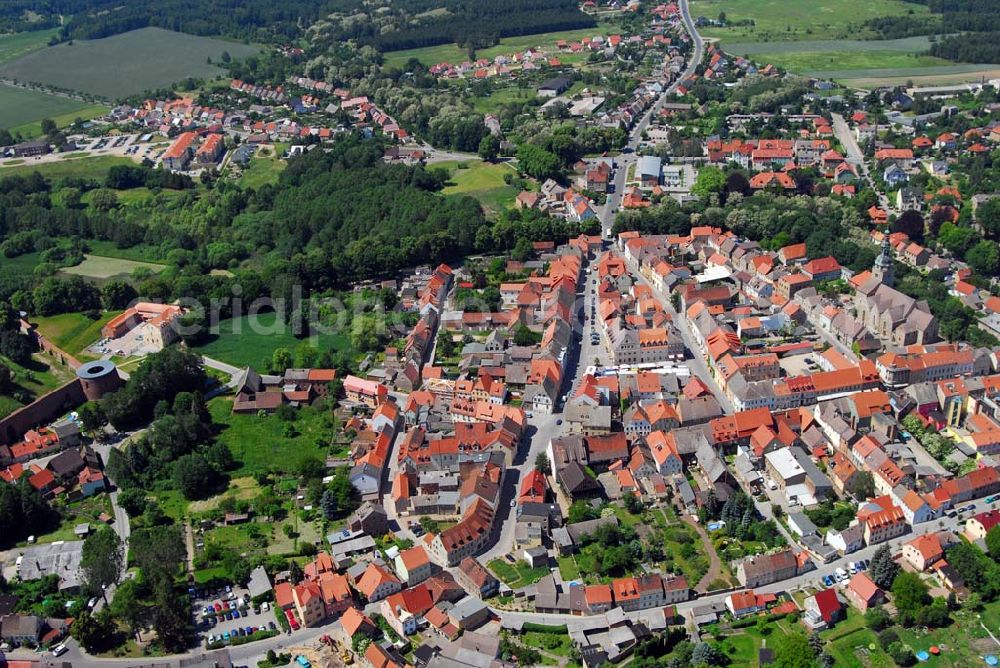 Belzig from above - Blick auf die Altstadt von Belzig; Stadtverwaltung Belzig Wiesenburger Straße 6; 14806 Belzig,