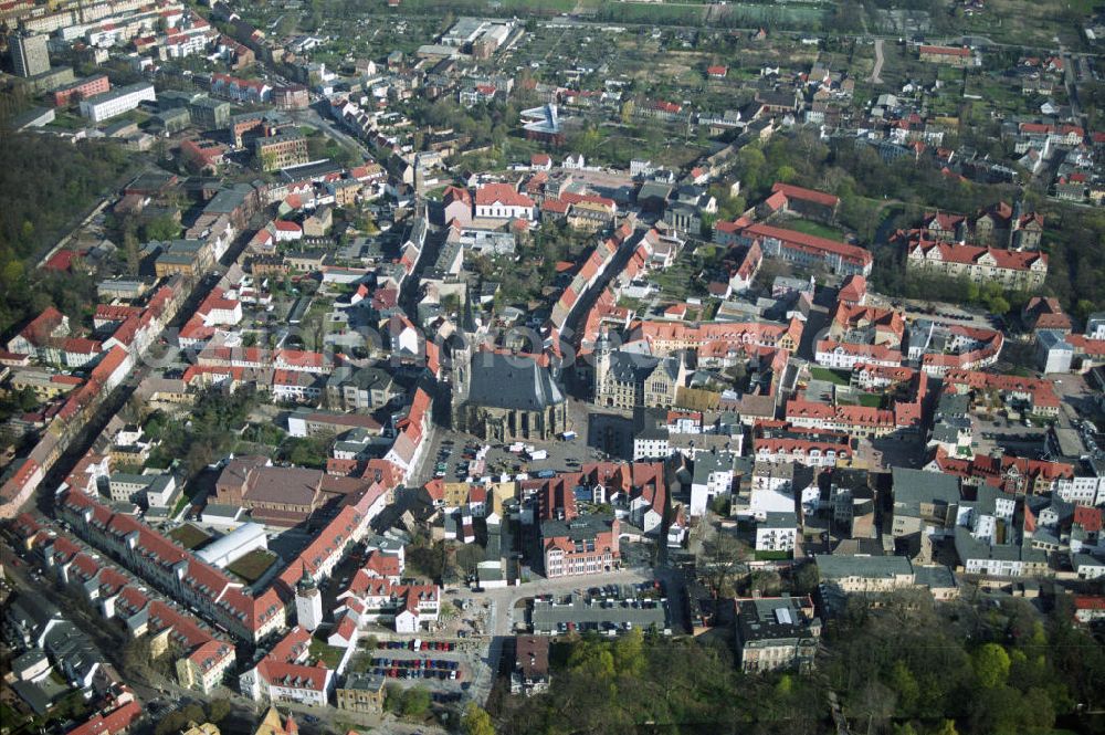 Aerial photograph Köthen / SA - 15.04.2004 Köthen Stadtansicht von Süd / Südost her.