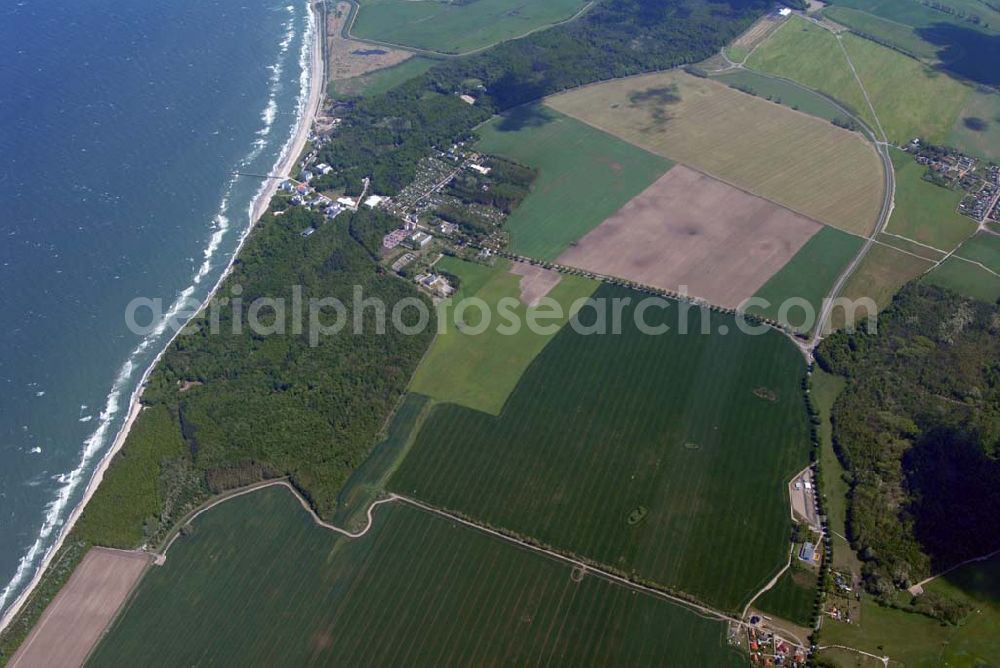 Heiligendamm from the bird's eye view: Blick auf das Areal des Sperrgürtels Heiligendamm zum G8 Gipfeltreffen aus 2500 Meter Höhe