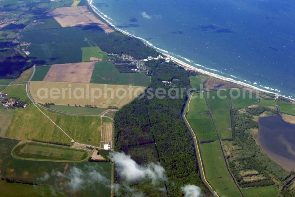 Aerial image Heiligendamm - Blick auf das Areal des Sperrgürtels Heiligendamm zum G8 Gipfeltreffen aus 2500 Meter Höhe