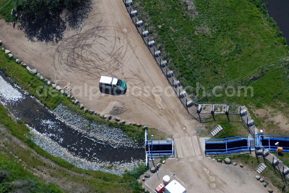 Aerial photograph Heiligendamm - Blick auf das Areal des Sperrgürtels Heiligendamm zum G8 Gipfeltreffen / Absperrung durch Zaun.