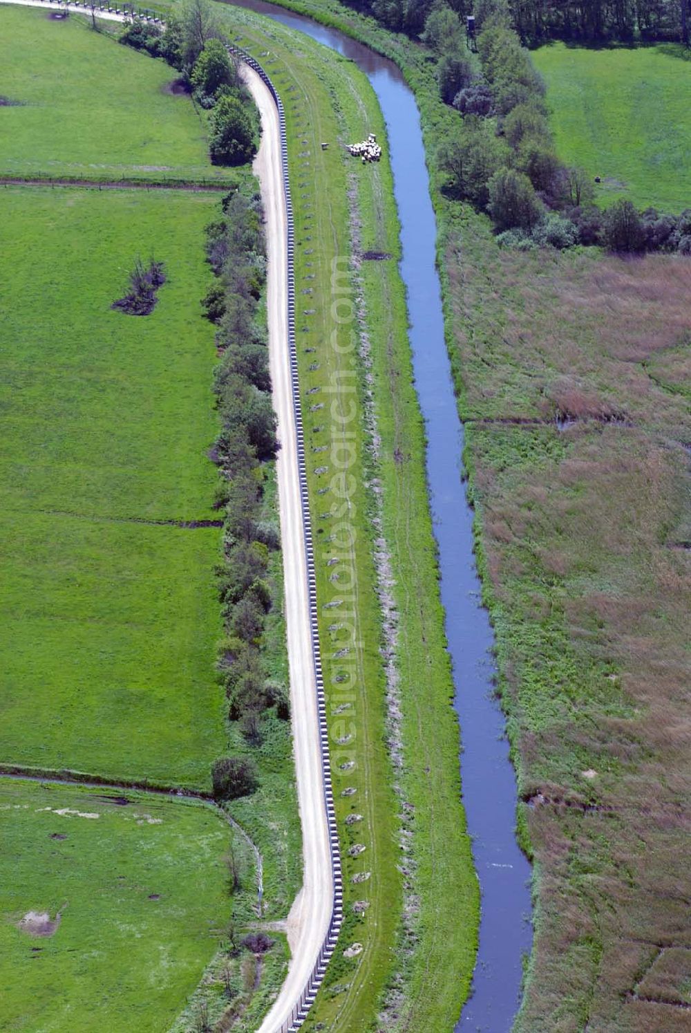 Aerial image Heiligendamm - Blick auf das Areal des Sperrgürtels Heiligendamm zum G8 Gipfeltreffen / Absperrung durch Zaun.