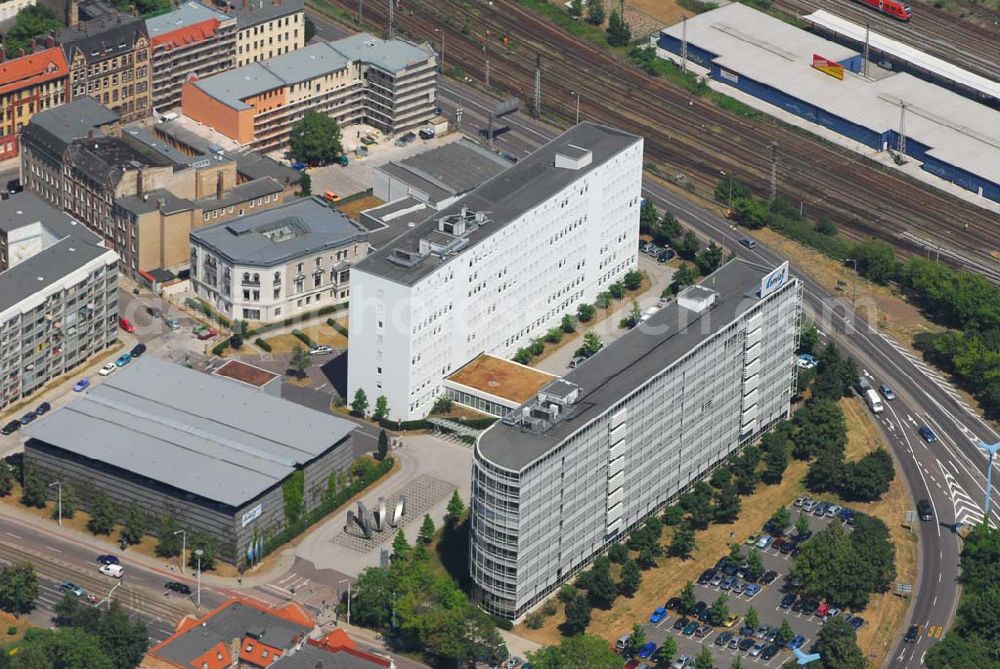 Aerial image Halle/Saale - Blick auf das Ausbildungsgebäude der Envia in Halle (bildungszentrum energie GmbH, Forsterstraße 53, 06112 Halle (Saale), Telefon: 0345 216-3800, Telefax: 0345 216-3838, E-Mail: info@bze-halle.de, Achim Walder: