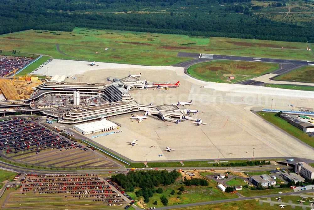 Aerial image Köln - View of construction sites at the Koeln Bonn Airport in Cologne the state of North Rhine-Westphalia