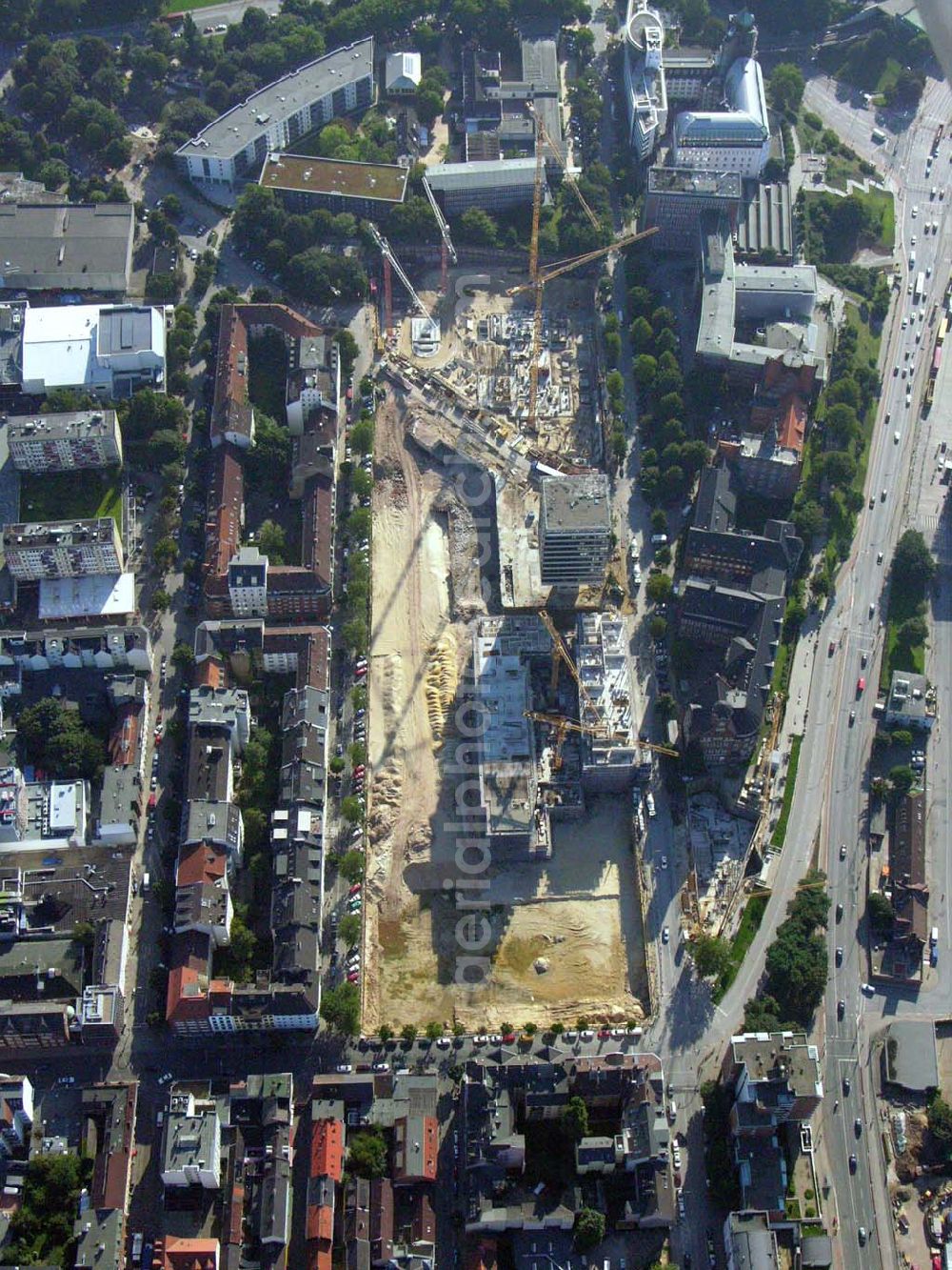 Aerial image Hamburg - Baustelle Europa-Passage zwischen Mönckebergstraße und Jungfernstieg