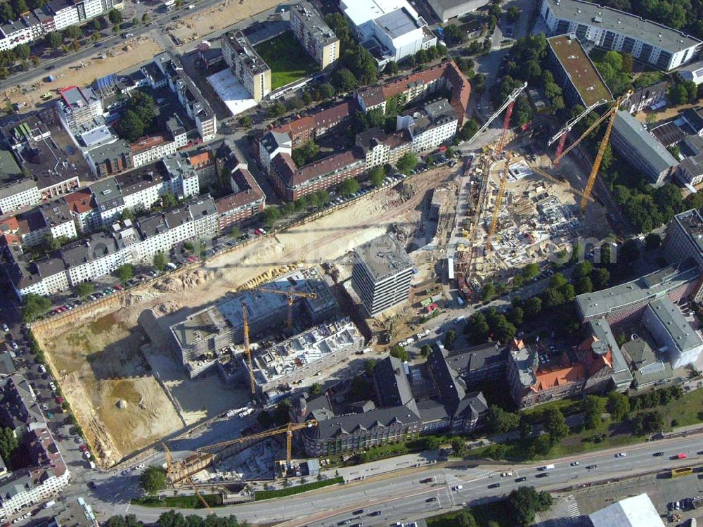 Hamburg from above - Baustelle Europa-Passage zwischen Mönckebergstraße und Jungfernstieg