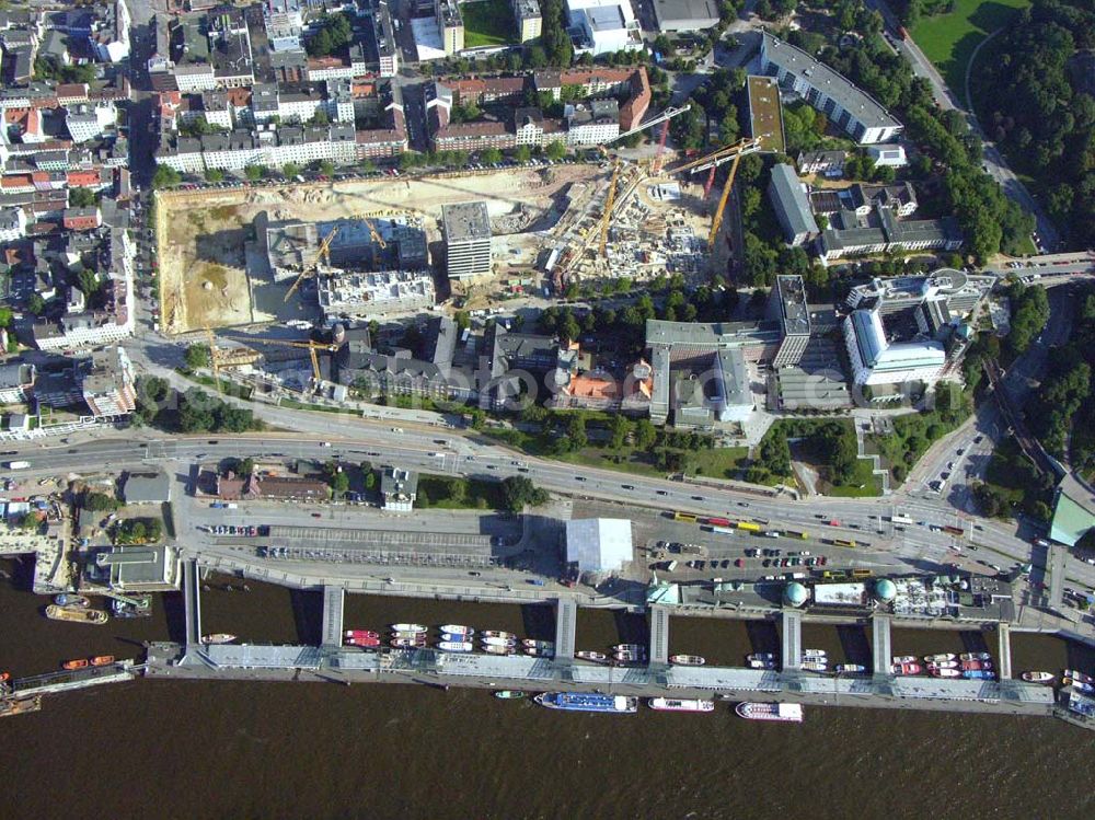 Hamburg from the bird's eye view: Baustelle Europa-Passage zwischen Mönckebergstraße und Jungfernstieg