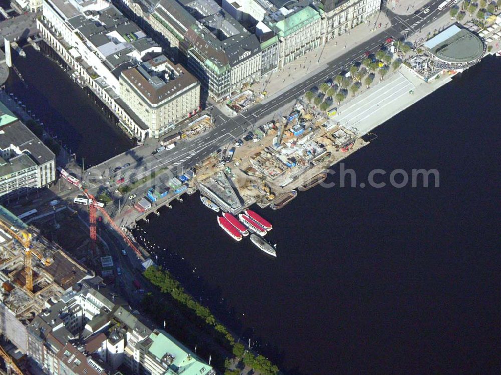 Hamburg from the bird's eye view: Baustelle Europa-Passage zwischen Mönckebergstraße und Jungfernstieg