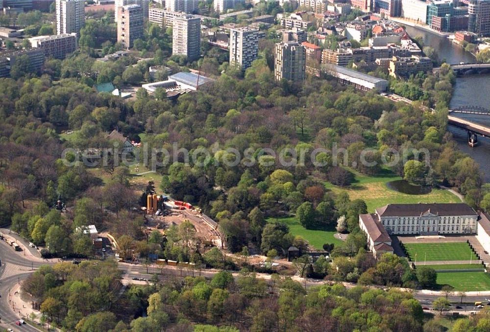 Berlin from above - Construction site to construction of the Federal President in Berlin's Tiergarten