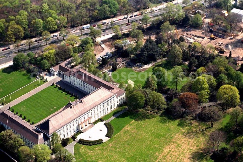 Aerial image Berlin - Construction site to construction of the Federal President in Berlin's Tiergarten