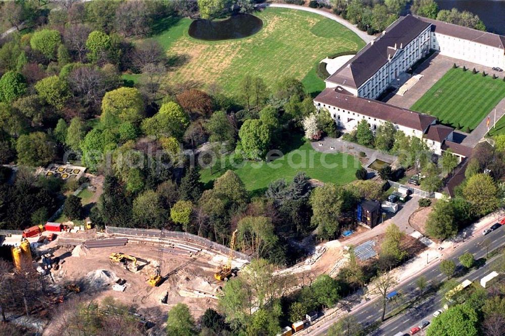 Berlin from above - Construction site to construction of the Federal President in Berlin's Tiergarten