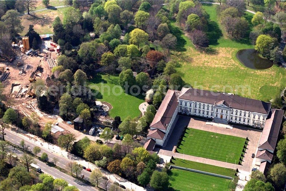 Aerial image Berlin - Construction site to construction of the Federal President in Berlin's Tiergarten