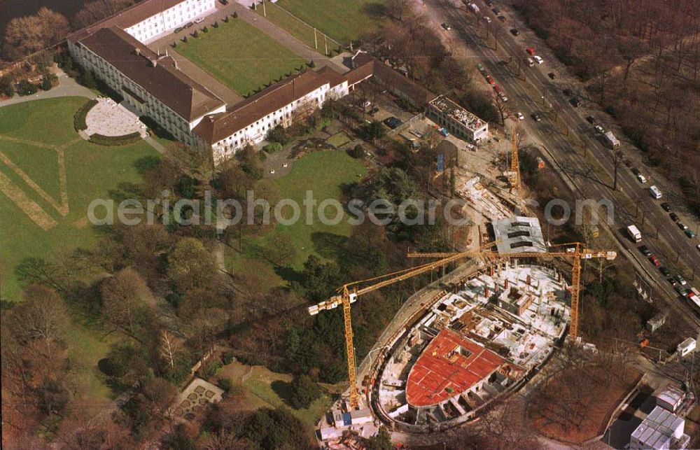 Aerial photograph Berlin - Construction site to construction of the Federal President in Berlin's Tiergarten