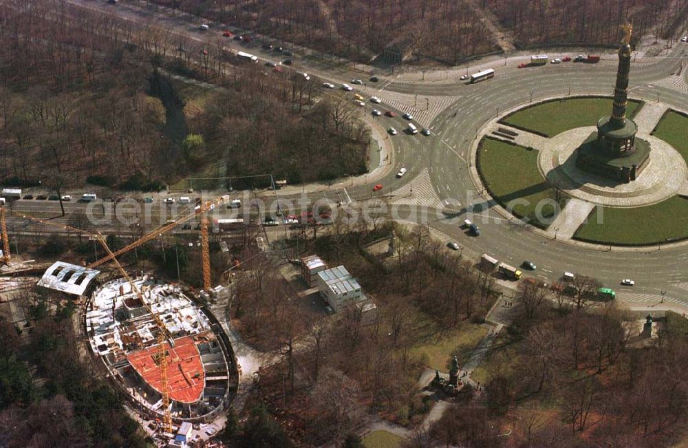 Aerial photograph Berlin - Construction site to construction of the Federal President in Berlin's Tiergarten