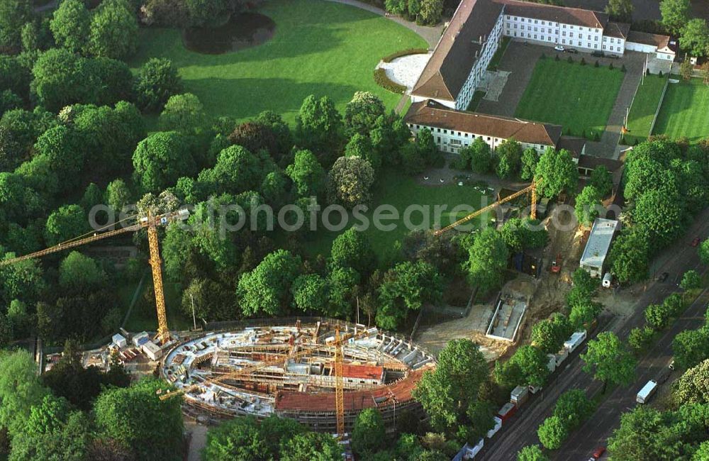 Berlin from the bird's eye view: Construction site to construction of the Federal President in Berlin's Tiergarten