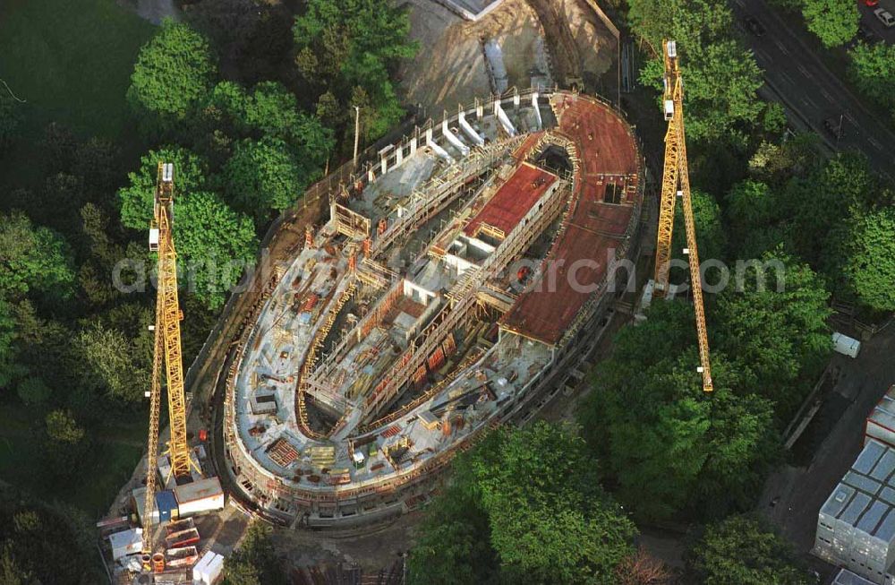 Aerial image Berlin - Construction site to construction of the Federal President in Berlin's Tiergarten