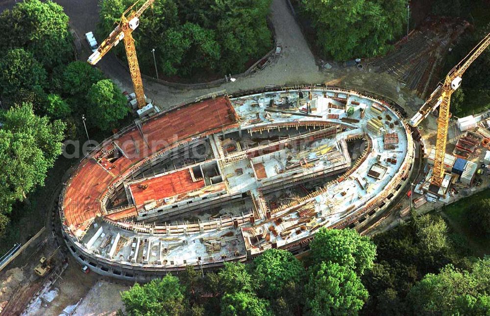 Aerial photograph Berlin - Construction site to construction of the Federal President in Berlin's Tiergarten