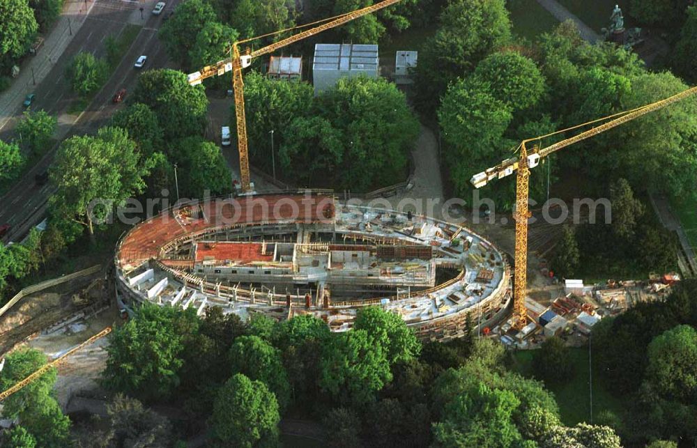 Berlin from above - Construction site to construction of the Federal President in Berlin's Tiergarten