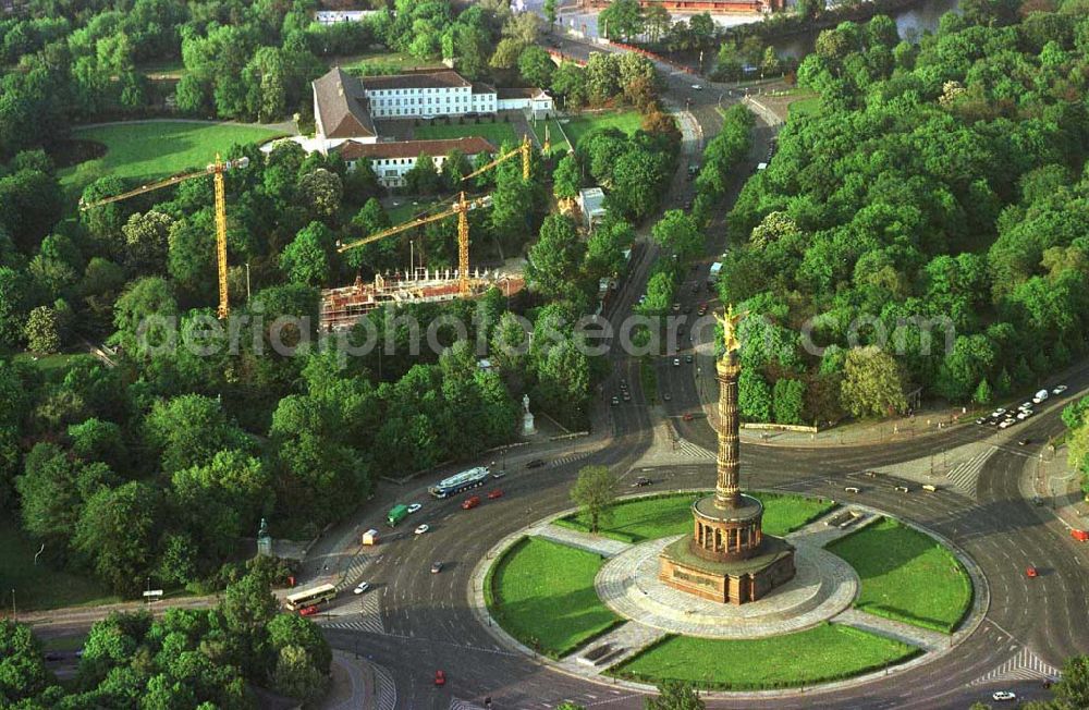 Berlin from the bird's eye view: Construction site to construction of the Federal President in Berlin's Tiergarten