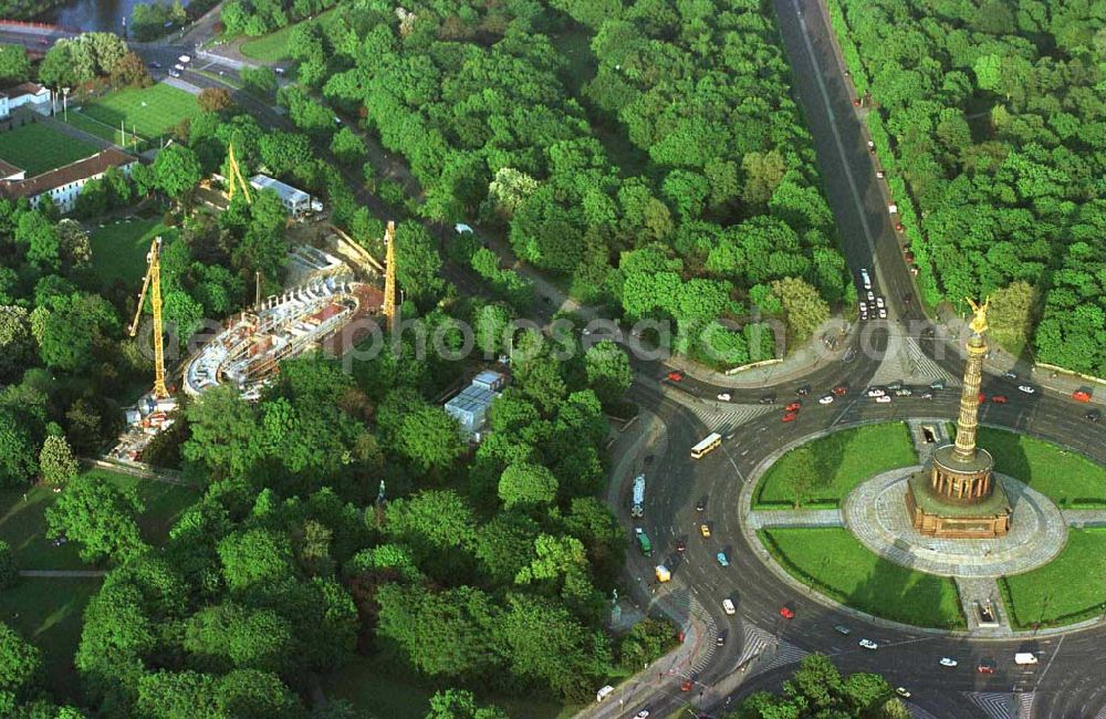 Aerial image Berlin - Construction site to construction of the Federal President in Berlin's Tiergarten