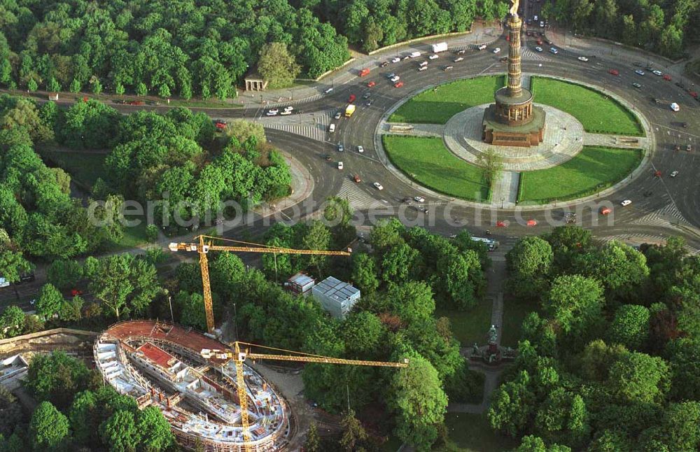 Aerial photograph Berlin - Construction site to construction of the Federal President in Berlin's Tiergarten