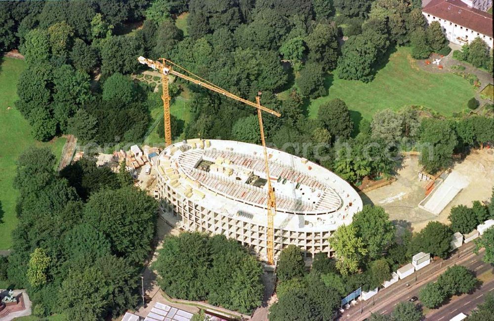 Aerial image Berlin - Construction site to construction of the Federal President in Berlin's Tiergarten