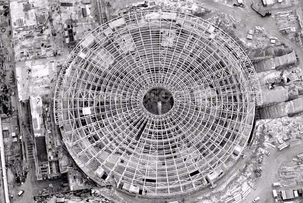 Aerial image Berlin - Construction site of the velodrome at the Landsberger Allee by the OSB Sportstättenbauten