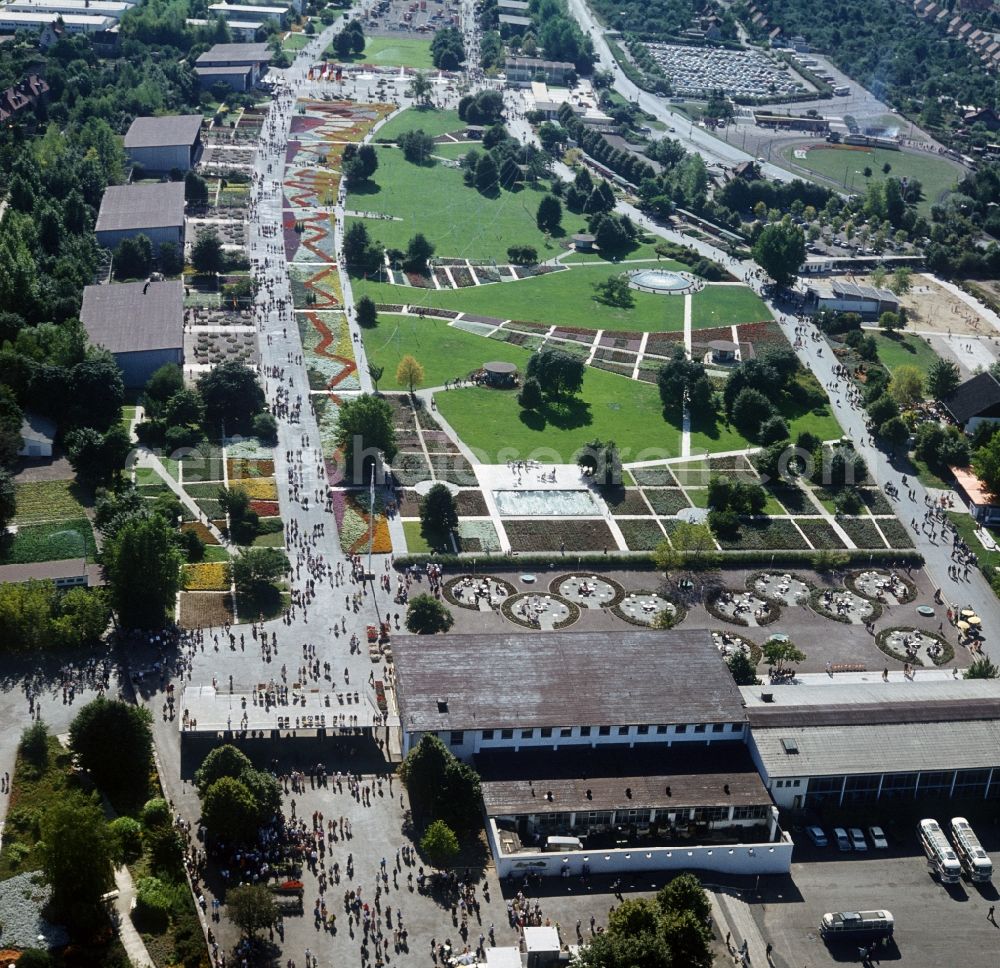 Erfurt from above - View of the International Horticultural Exhibition (IGA) in Erfurt in Thuringia