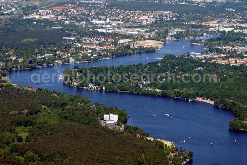 Aerial image Grünau - Regattastrecke in Grünau an der Dahme