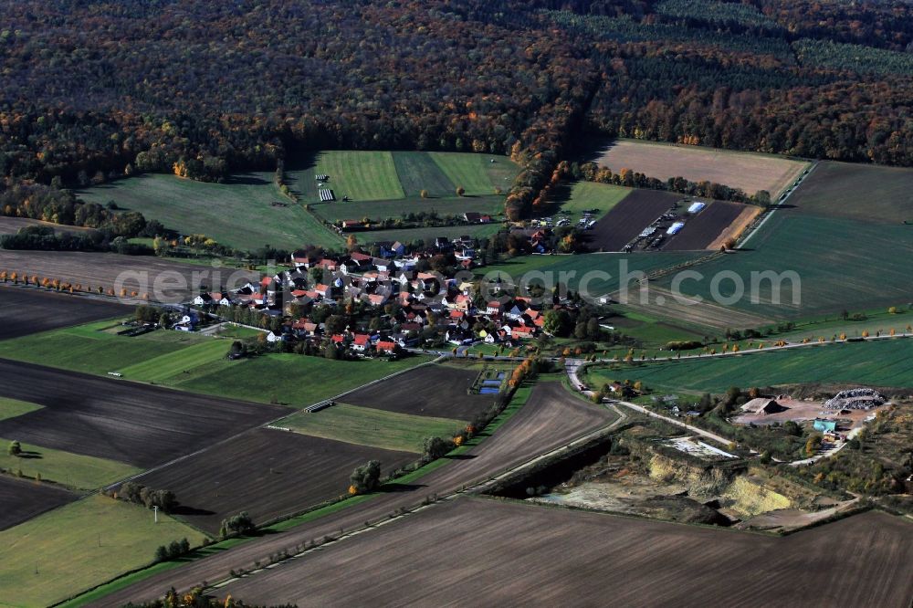 Aerial photograph Troistedt - View over the village Troistedt in Thuringia