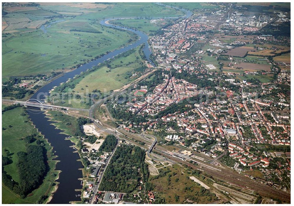 Aerial photograph Wittenberg - Bau der Ortsumgehungsstraße B2 / B 187 südöstlich in Wittenberg an der Elbe. Projektsteuerung: Schüßler-Plan Ingenieurgesellschaft für Bau- und Verkehrswegeplanung mbH.