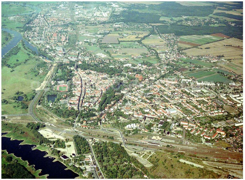 Aerial image Wittenberg - Bau der Ortsumgehungsstraße B2 / B 187 südöstlich in Wittenberg an der Elbe. Projektsteuerung: Schüßler-Plan Ingenieurgesellschaft für Bau- und Verkehrswegeplanung mbH.