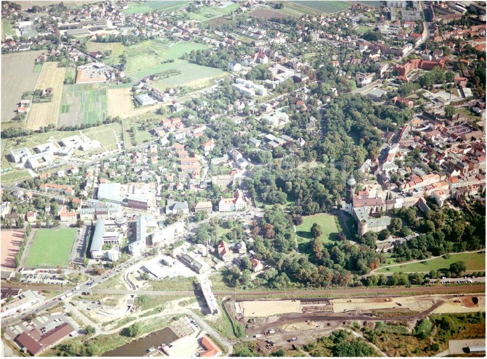 Aerial photograph Wittenberg - Bau der Ortsumgehungsstraße B2 / B 187 südöstlich in Wittenberg an der Elbe. Projektsteuerung: Schüßler-Plan Ingenieurgesellschaft für Bau- und Verkehrswegeplanung mbH.