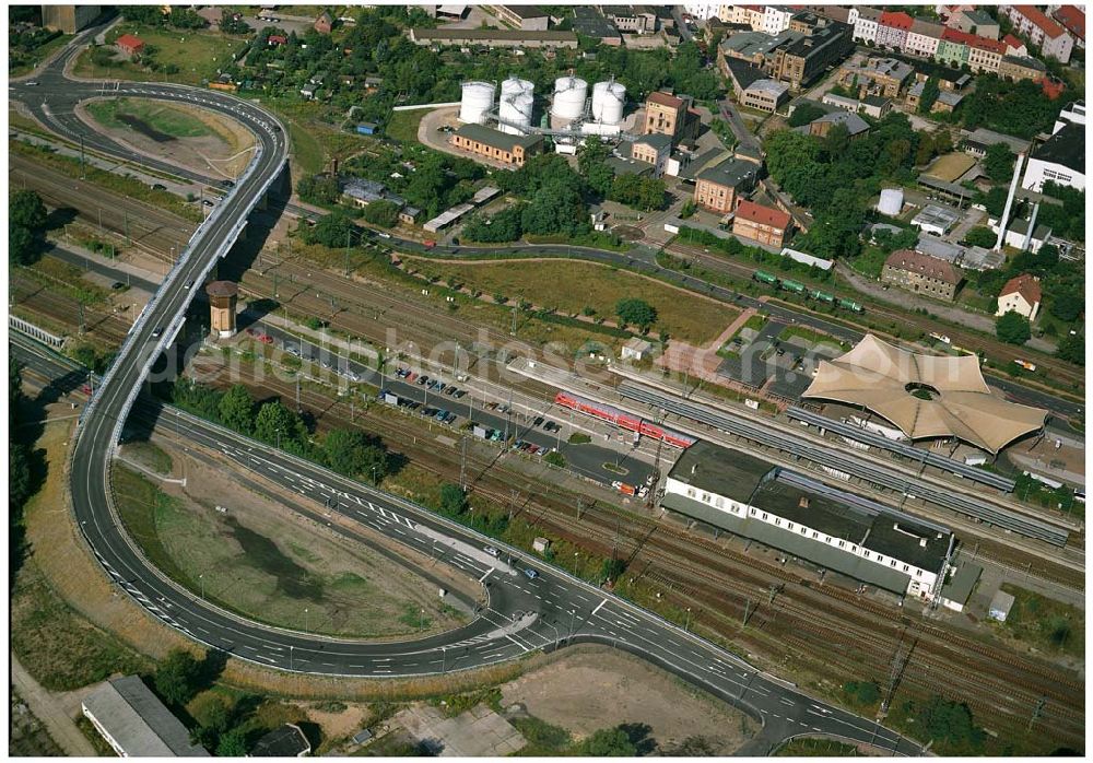 Aerial image Wittenberg - Bau der Ortsumgehungsstraße B2 / B 187 südöstlich in Wittenberg an der Elbe. Projektsteuerung: Schüßler-Plan Ingenieurgesellschaft für Bau- und Verkehrswegeplanung mbH.