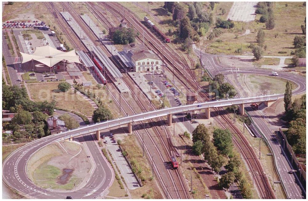 Wittenberg from above - Bau der Ortsumgehungsstraße B2 / B 187 südöstlich in Wittenberg an der Elbe. Projektsteuerung: Schüßler-Plan Ingenieurgesellschaft für Bau- und Verkehrswegeplanung mbH.