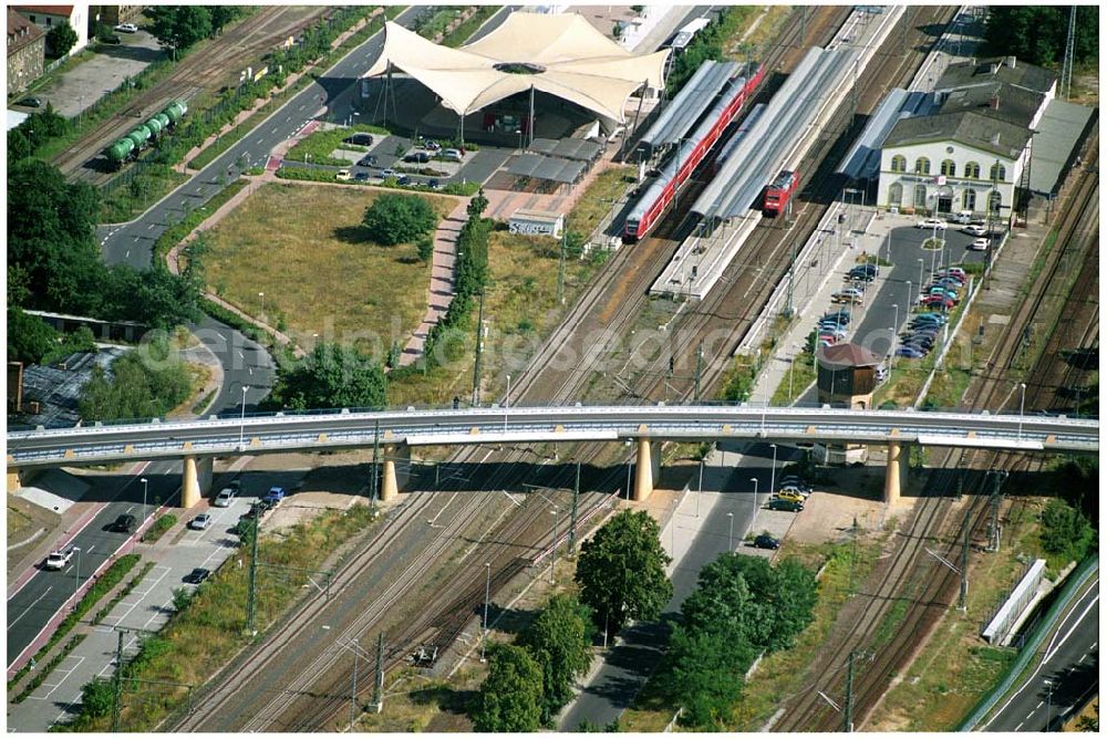 Aerial image Wittenberg - Bau der Ortsumgehungsstraße B2 / B 187 südöstlich in Wittenberg an der Elbe. Projektsteuerung: Schüßler-Plan Ingenieurgesellschaft für Bau- und Verkehrswegeplanung mbH.