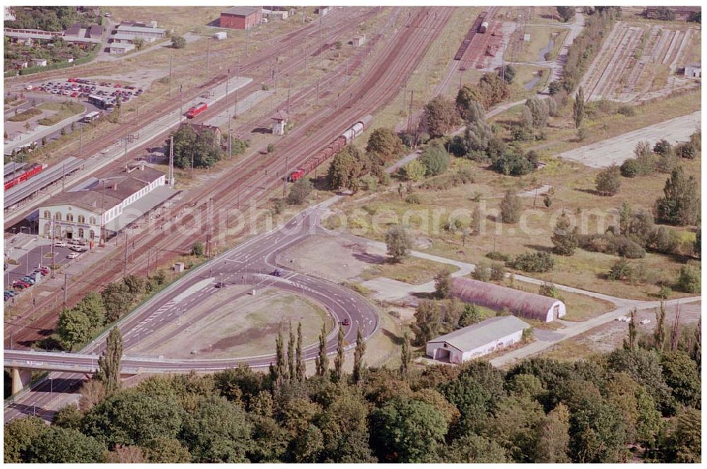 Aerial photograph Wittenberg - Bau der Ortsumgehungsstraße B2 / B 187 südöstlich in Wittenberg an der Elbe. Projektsteuerung: Schüßler-Plan Ingenieurgesellschaft für Bau- und Verkehrswegeplanung mbH.