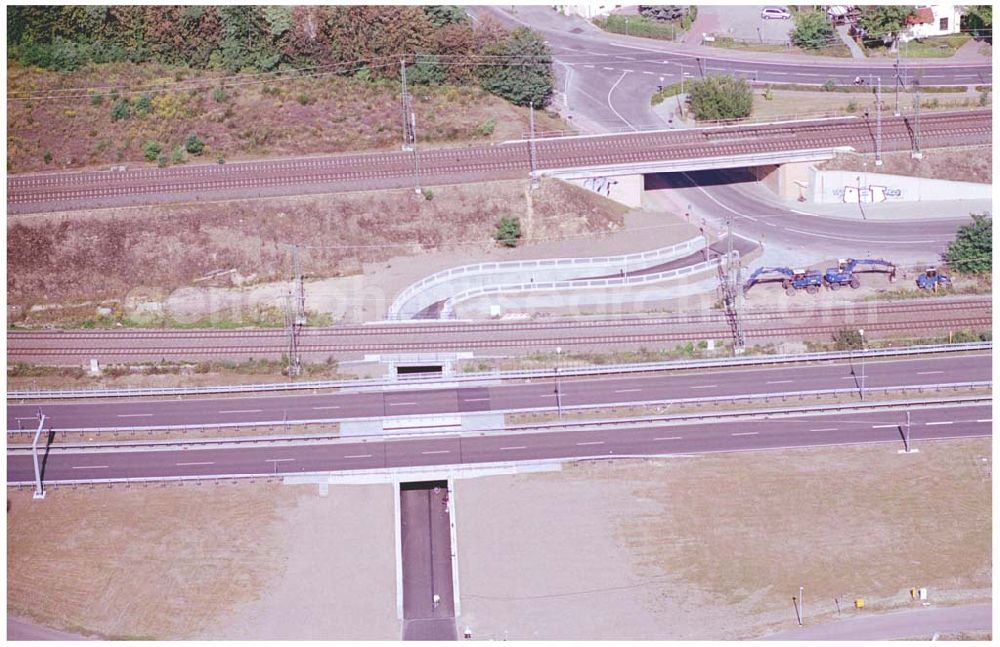 Wittenberg from above - Bau der Ortsumgehungsstraße B2 / B 187 südöstlich in Wittenberg an der Elbe. Projektsteuerung: Schüßler-Plan Ingenieurgesellschaft für Bau- und Verkehrswegeplanung mbH.