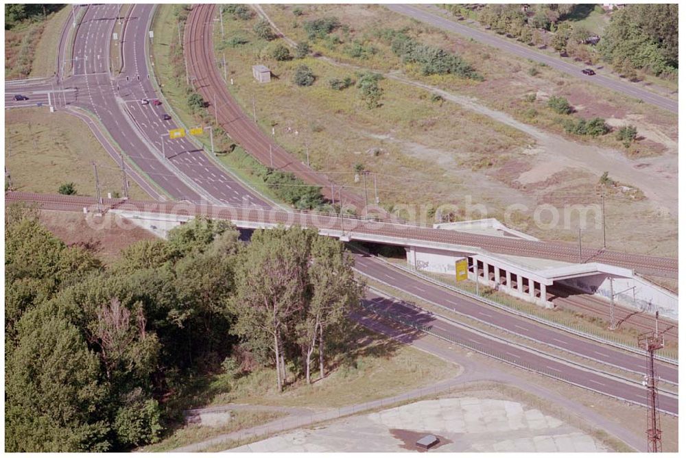 Aerial image Wittenberg - Bau der Ortsumgehungsstraße B2 / B 187 südöstlich in Wittenberg an der Elbe. Projektsteuerung: Schüßler-Plan Ingenieurgesellschaft für Bau- und Verkehrswegeplanung mbH.