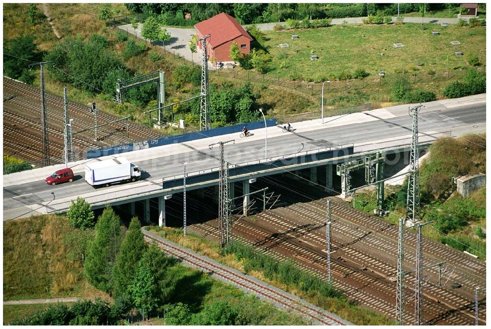 Wittenberg from above - Bau der Ortsumgehungsstraße B2 / B 187 südöstlich in Wittenberg an der Elbe. Projektsteuerung: Schüßler-Plan Ingenieurgesellschaft für Bau- und Verkehrswegeplanung mbH.