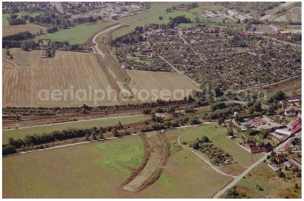 Aerial image Wittenberg - Bau der Ortsumgehungsstraße B2 / B 187 südöstlich in Wittenberg an der Elbe. Projektsteuerung: Schüßler-Plan Ingenieurgesellschaft für Bau- und Verkehrswegeplanung mbH.